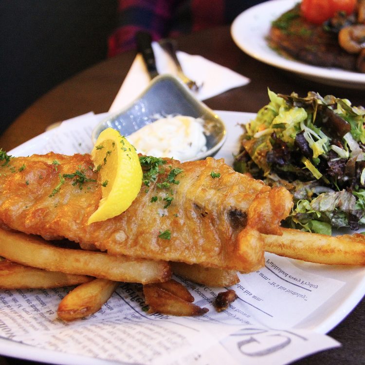 Frischer Fisch im Restaurant